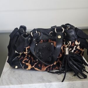 Juicy Couture Black and Leopard Satchel